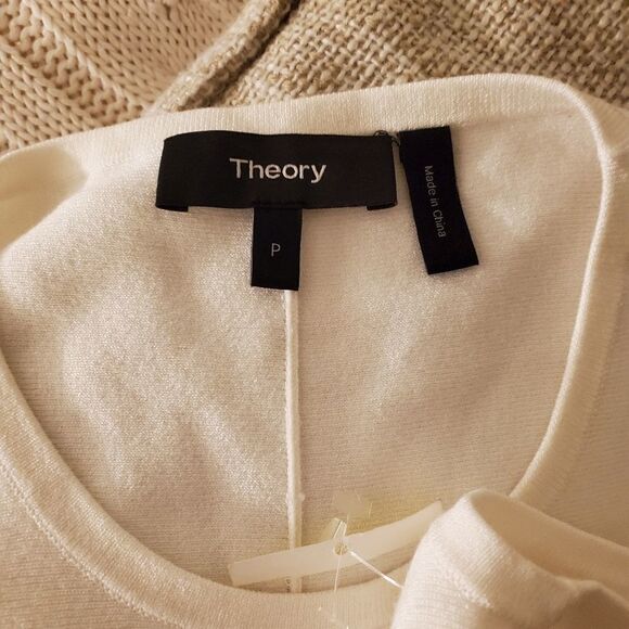 Theory Pleated Prosecco Sleeveless Peplum Top sz P - Picture 11 of 13